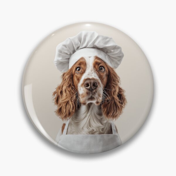 Item preview, Welsh Springer Spaniel Chef Dog Funny Cooking Apron Hat designed and sold by LazyOwlStore.