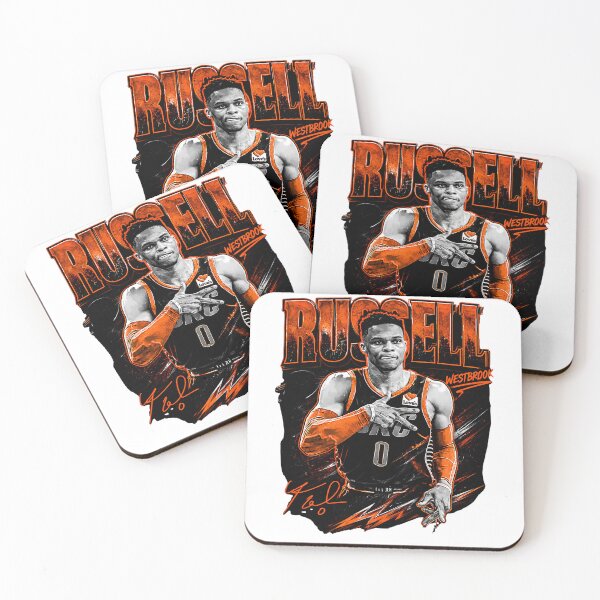 Item preview, Russell Westbrook Basketball Legend Portrait | Bold Orange & Black Art designed and sold by Artify Works.
