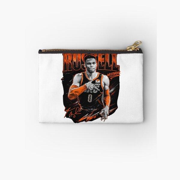 Item preview, Russell Westbrook Basketball Legend Portrait | Bold Orange & Black Art designed and sold by Artify Works.
