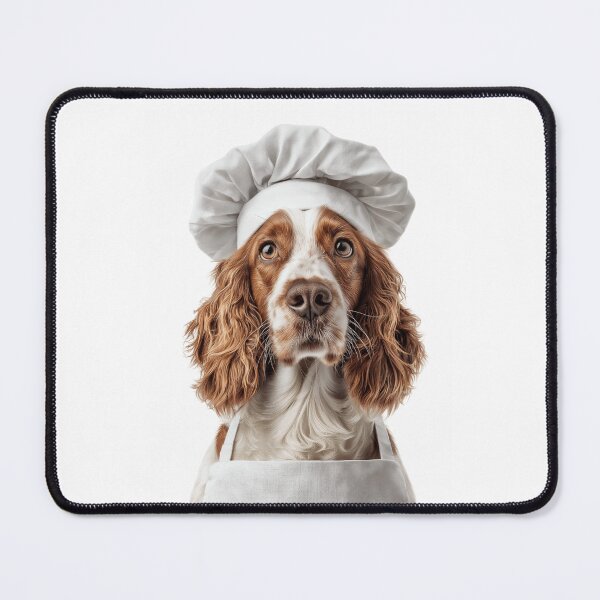 Item preview, Welsh Springer Spaniel Chef Dog Funny Cooking Apron Hat designed and sold by LazyOwlStore.
