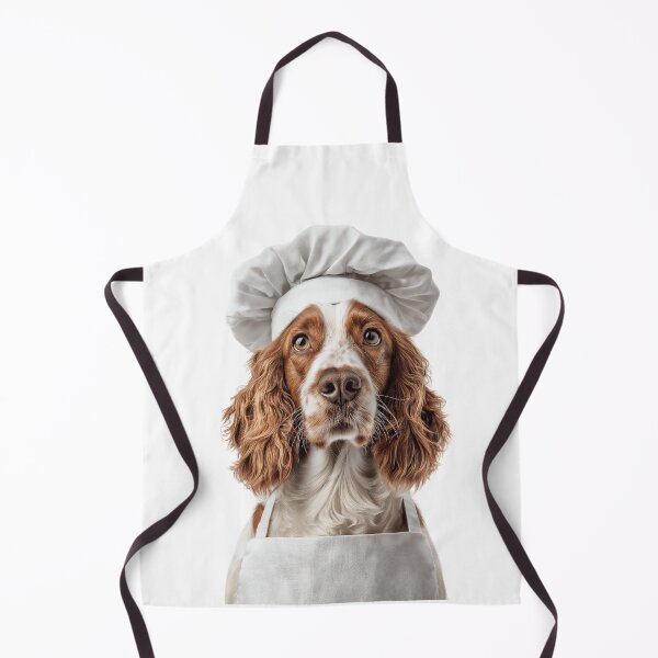 Item preview, Welsh Springer Spaniel Chef Dog Funny Cooking Apron Hat designed and sold by LazyOwlStore.