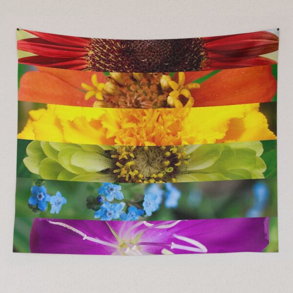 Item preview, Rainbow Floral Stripes designed and sold by PhotoArtbyGrace.