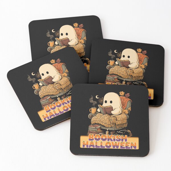 Item preview, Halloween Bookish Cozy Autumn Funny Ghosts Books Collection designed and sold by DarkRelicStudio.