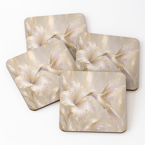 Item preview, Elegant Hummingbird Among Flowers designed and sold by aurelixagency.