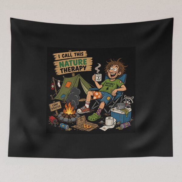 Item preview, Camping, neglect, relaxation, funny camper saying designed and sold by design-rebell.