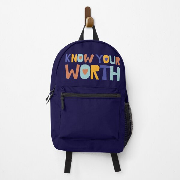 Item preview, Know Your Worth Colorful Inspirational Typography designed and sold by Rush2Buy.