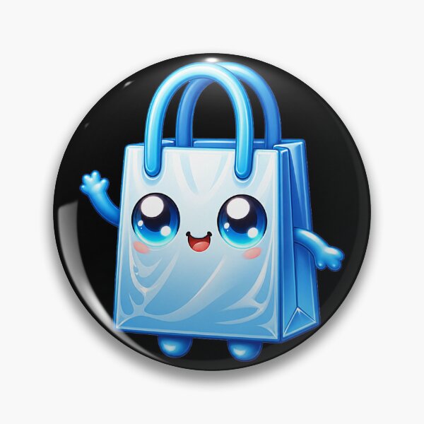 Item preview, Cute Kawaii Shopping Bag Character - 3D Mascot Design  designed and sold by Creatby7030.