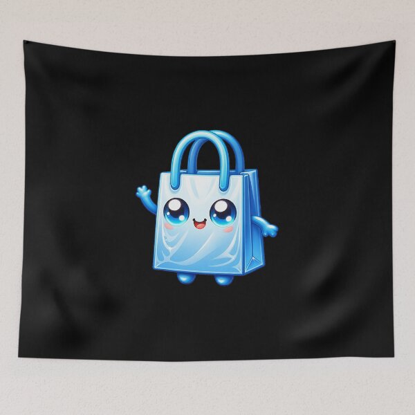 Aperçu de l'œuvre Personnage mignon de sac de courses kawaii - Mascotte 3D créée et vendue par Creatby7030.