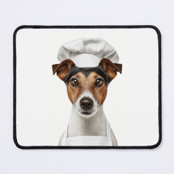 Item preview, Smooth Fox Terrier Chef Dog Funny Cooking Apron Hat Cute Pet Portrait designed and sold by LazyOwlStore.
