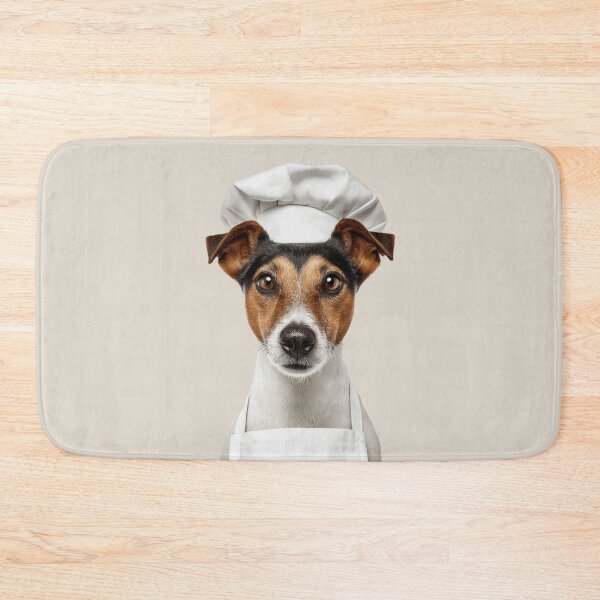 Item preview, Smooth Fox Terrier Chef Dog Funny Cooking Apron Hat Cute Pet Portrait designed and sold by LazyOwlStore.