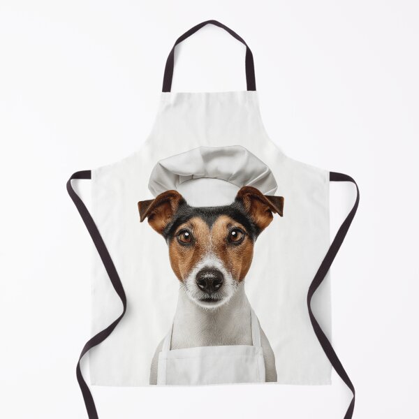 Item preview, Smooth Fox Terrier Chef Dog Funny Cooking Apron Hat Cute Pet Portrait designed and sold by LazyOwlStore.