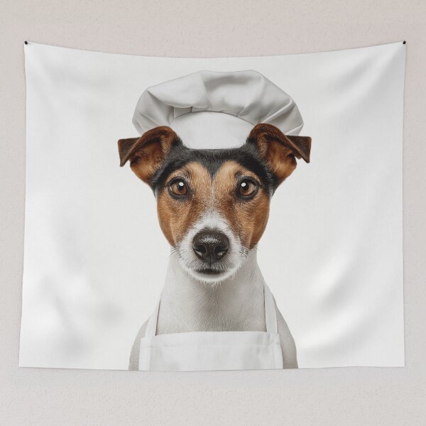 Item preview, Smooth Fox Terrier Chef Dog Funny Cooking Apron Hat Cute Pet Portrait designed and sold by LazyOwlStore.