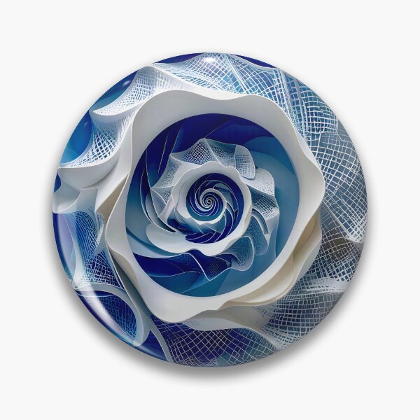 Item preview, Intricate Blue and White Spiral  designed and sold by Vicky Brago-Mitchell®.