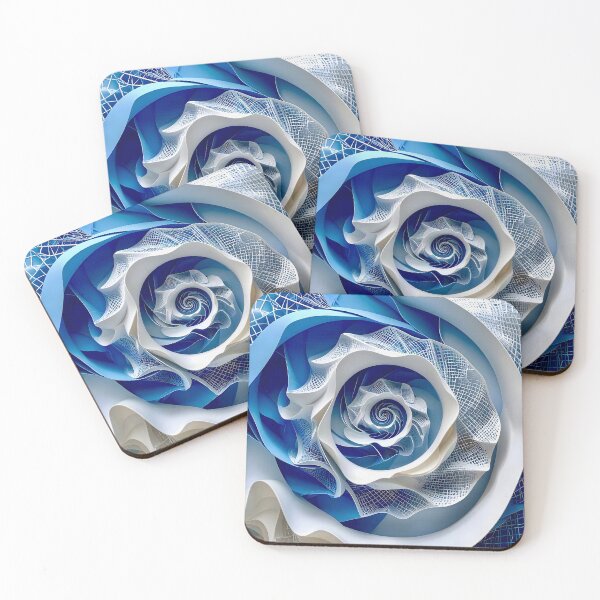 Item preview, Intricate Blue and White Spiral  designed and sold by Vicky Brago-Mitchell®.