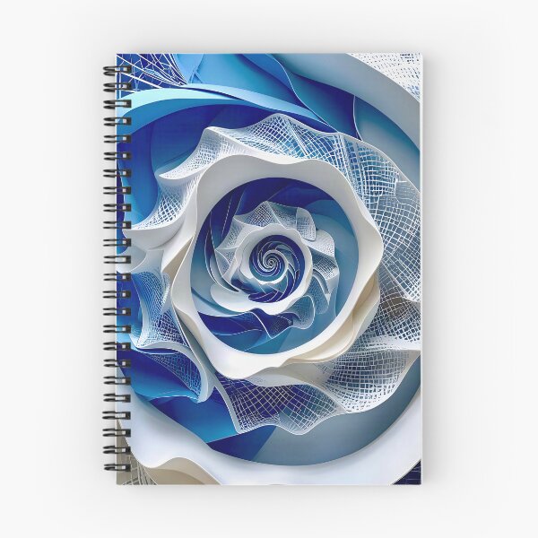 Item preview, Intricate Blue and White Spiral  designed and sold by Vicky Brago-Mitchell®.