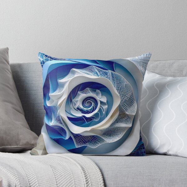 Item preview, Intricate Blue and White Spiral  designed and sold by Vicky Brago-Mitchell®.
