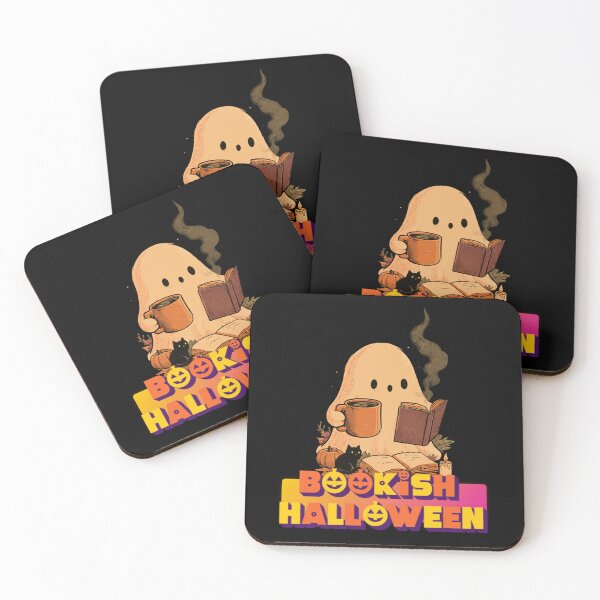 Item preview, Halloween Bookish Cozy Autumn Funny Ghosts Books Collection designed and sold by DarkRelicStudio.