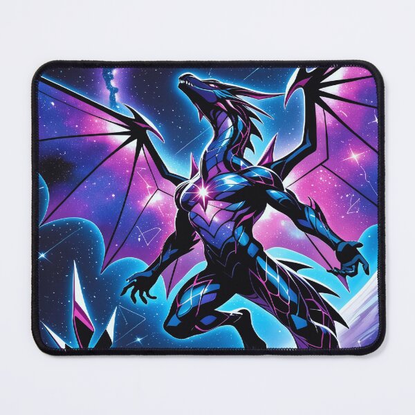 Item preview, Epic 4K Neon Crystal Fantasy Dragon Art designed and sold by Freestyle Prints.