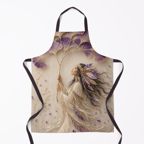 Item preview, Woman with Purple Ginkgo Fan designed and sold by aurelixagency.