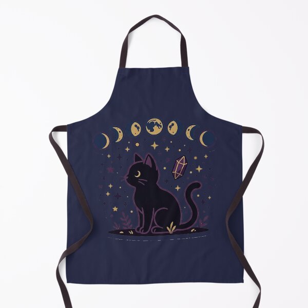 Item preview, Mystical Black Cat Moon Phases Sticker | Celestial Witchy Crystal Stars Aesthetic Illustration Art designed and sold by cannsuh.