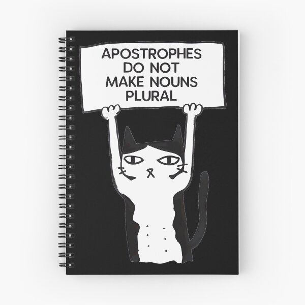Item preview, Apostrophes Do Not Make Nouns Plural Cat Red LIMITED EDITION designed and sold by BorranivmaStudi.