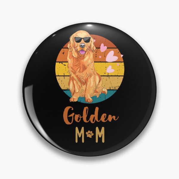 Item preview, Retro Sunglasses Golden Mom Dog Lover Vintage Sunset Tee designed and sold by Fateh-Kro ⭐⭐⭐⭐⭐.