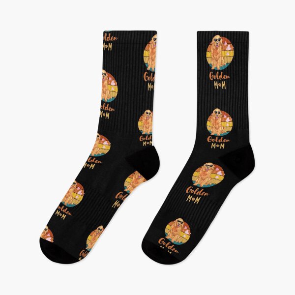 Item preview, Retro Sunglasses Golden Mom Dog Lover Vintage Sunset Tee designed and sold by Fateh-Kro ⭐⭐⭐⭐⭐.