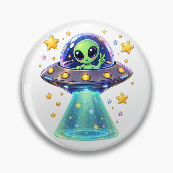 Item preview, Cute Alien UFO Space Adventure designed and sold by TinyWeird.