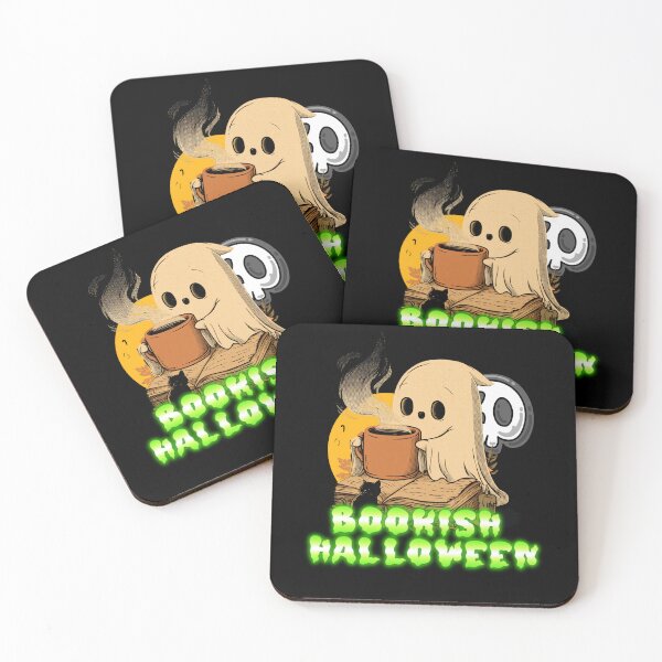 Item preview, Halloween Bookish Cozy Autumn Funny Ghosts Books Collection designed and sold by DarkRelicStudio.