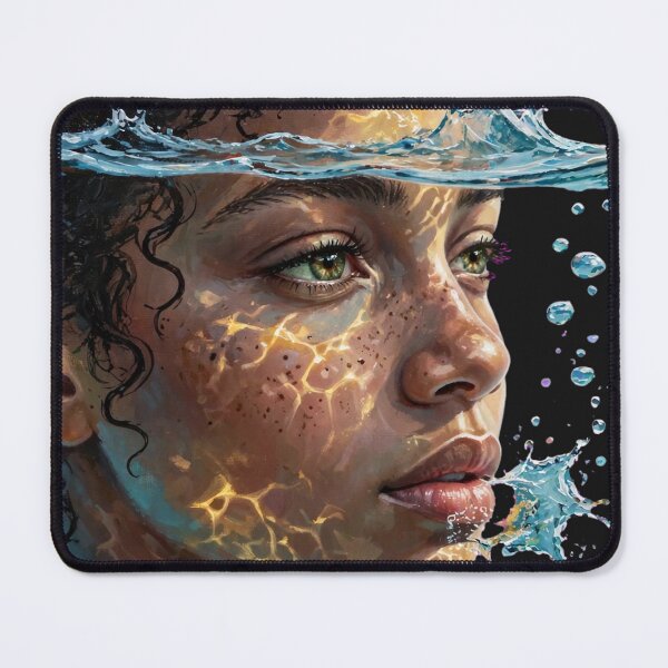 Item preview, Golden Caustics - Underwater Portrait Transparent Background designed and sold by Surviving Monday Club.