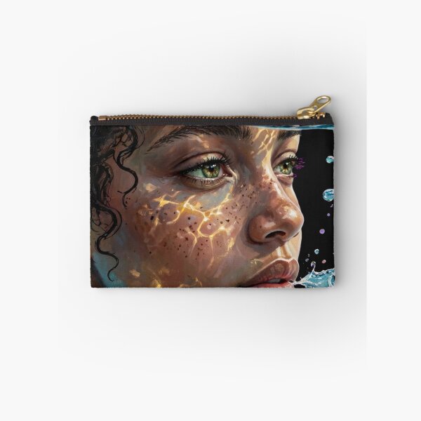 Item preview, Golden Caustics - Underwater Portrait Transparent Background designed and sold by Surviving Monday Club.