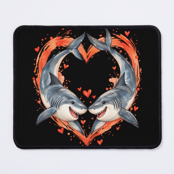 Item preview, Matching Couples Sharks Circling A Heart Shark Love Ocean Couple designed and sold by biomood.