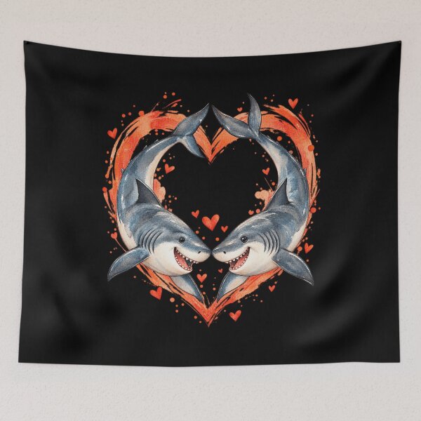 Item preview, Matching Couples Sharks Circling A Heart Shark Love Ocean Couple  designed and sold by biomood.