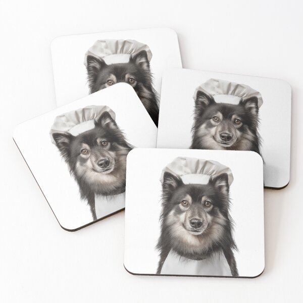 Item preview, Finnish Lapphund Chef Dog Funny Cooking Apron Hat Cute Pet Portrait designed and sold by LazyOwlStore.