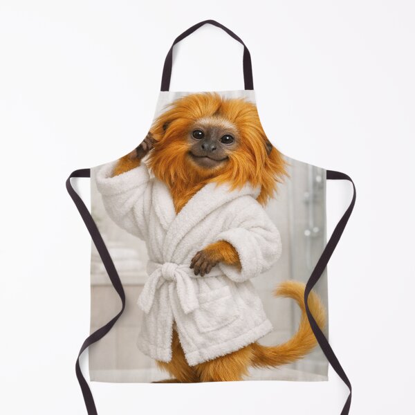 Item preview, Cozy Bathrobe Golden Lion Tamarin designed and sold by Sillytoe.