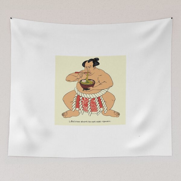 Item preview, Sumo Wrestler Life's Too Short Japan Eat Ramen Noodles Funny designed and sold by Kaibosh21.