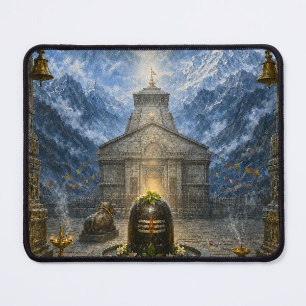 Item preview, 12 Jyotirlinga Series Kedarnath Jyotirlinga with Lord Mahadev – Himalayan Shiva Devotional Art designed and sold by Homyar.