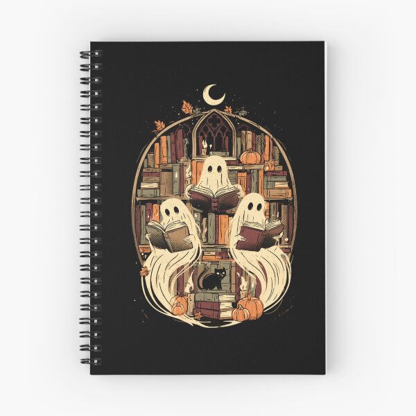 Item preview, Halloween Bookish Cozy Autumn Funny Ghosts Books Collection designed and sold by DarkRelicStudio.