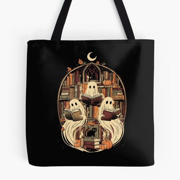 Item preview, Halloween Bookish Cozy Autumn Funny Ghosts Books Collection designed and sold by DarkRelicStudio.