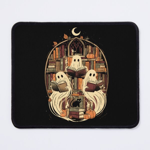 Item preview, Halloween Bookish Cozy Autumn Funny Ghosts Books Collection designed and sold by DarkRelicStudio.