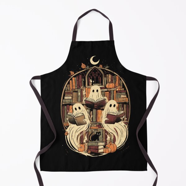 Item preview, Halloween Bookish Cozy Autumn Funny Ghosts Books Collection designed and sold by DarkRelicStudio.
