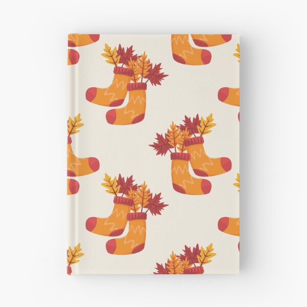 Item preview, Autumn Orange Brown Socks and Leaves Seamless Pattern – Cozy Fall Design designed and sold by BigDigital.