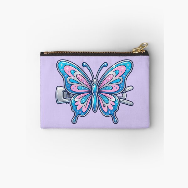 Item preview, Y2K Butterfly Hair Clip Sticker | Glittery Blue Pink Sparkly 2000s Nostalgia Aesthetic Art designed and sold by cannsuh.
