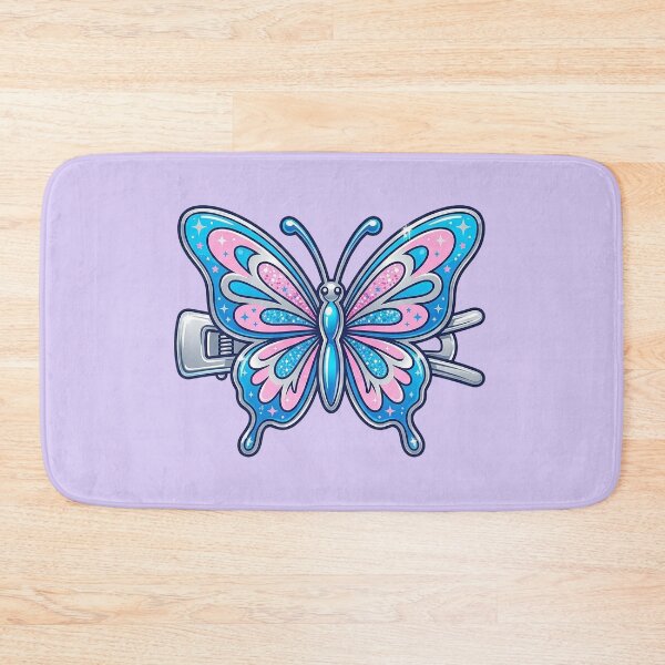 Item preview, Y2K Butterfly Hair Clip Sticker | Glittery Blue Pink Sparkly 2000s Nostalgia Aesthetic Art designed and sold by cannsuh.