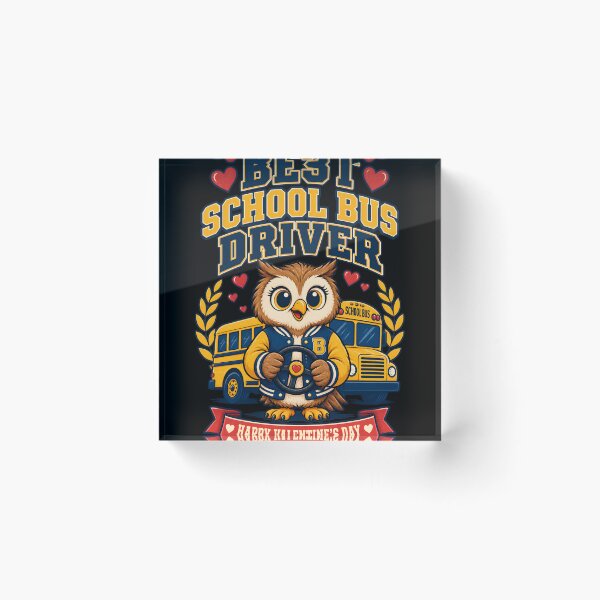 Item preview, Best School Bus Driver – Cute Owl Valentine Appreciation designed and sold by Ajdaprint.