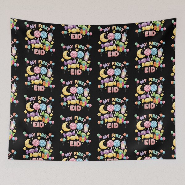 Item preview, My First Eid Candy Moon (V.2) – Cute Pastel Islamic Baby Eid Design designed and sold by D-Islamic.