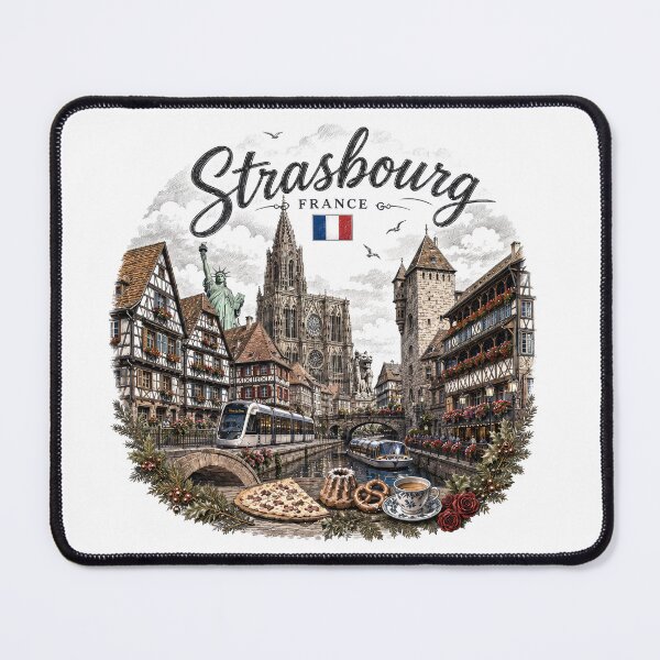 Item preview, Strasbourg France Vintage Travel Poster Art designed and sold by CHC.