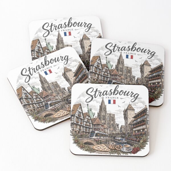 Item preview, Strasbourg France Vintage Travel Poster Art designed and sold by CHC.