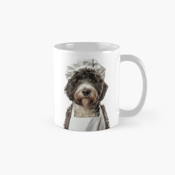 Item preview, Barbet Chef Dog Funny Cooking Apron Hat Cute Pet Portrait designed and sold by LazyOwlStore.