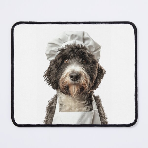 Item preview, Barbet Chef Dog Funny Cooking Apron Hat Cute Pet Portrait designed and sold by LazyOwlStore.